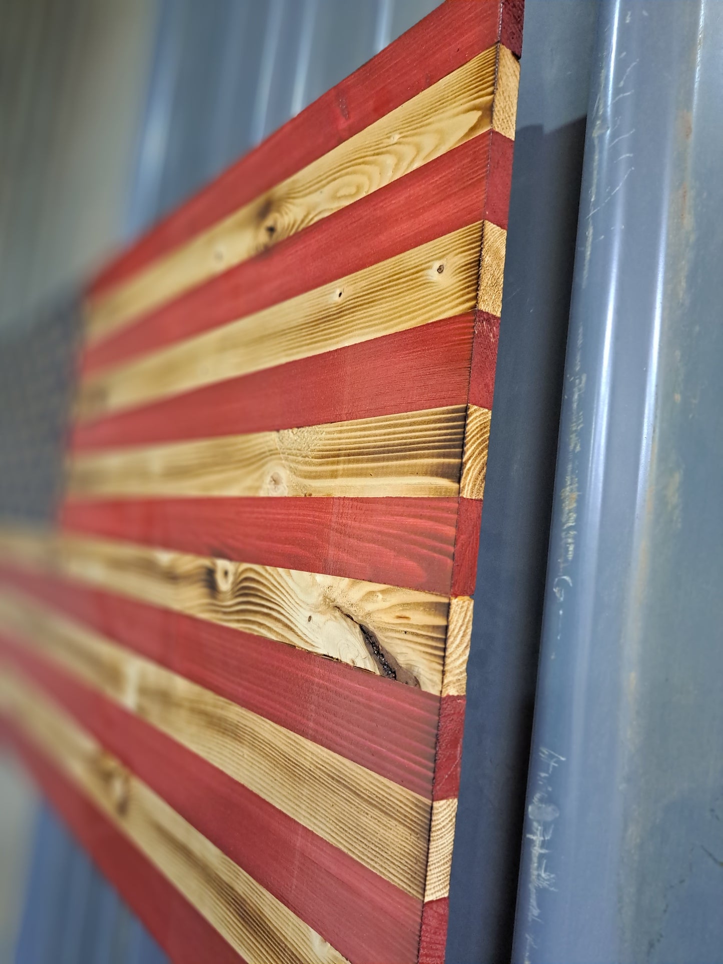 Old Glory Red White and Blue Rustic Flag