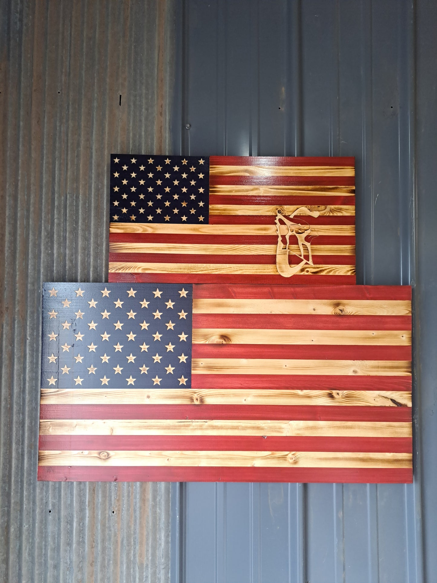 Old Glory Red White and Blue Rustic Flag