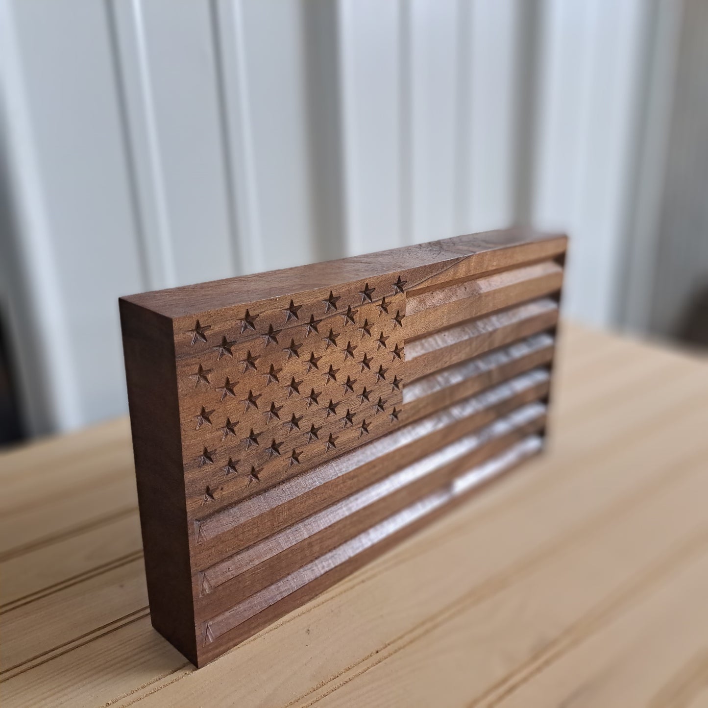 Executive Walnut-Slab Desk Flag